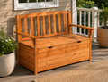 Outdoor Wooden Storage Bench – Patio Deck Box + Seating – Assembled