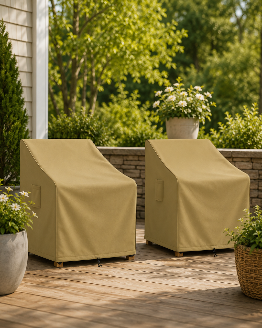 Premium Waterproof Adirondack Chair Covers (Sets of 2 each) Heavy-Duty Outdoor Patio Furniture Covers, UV & Weather Resistant