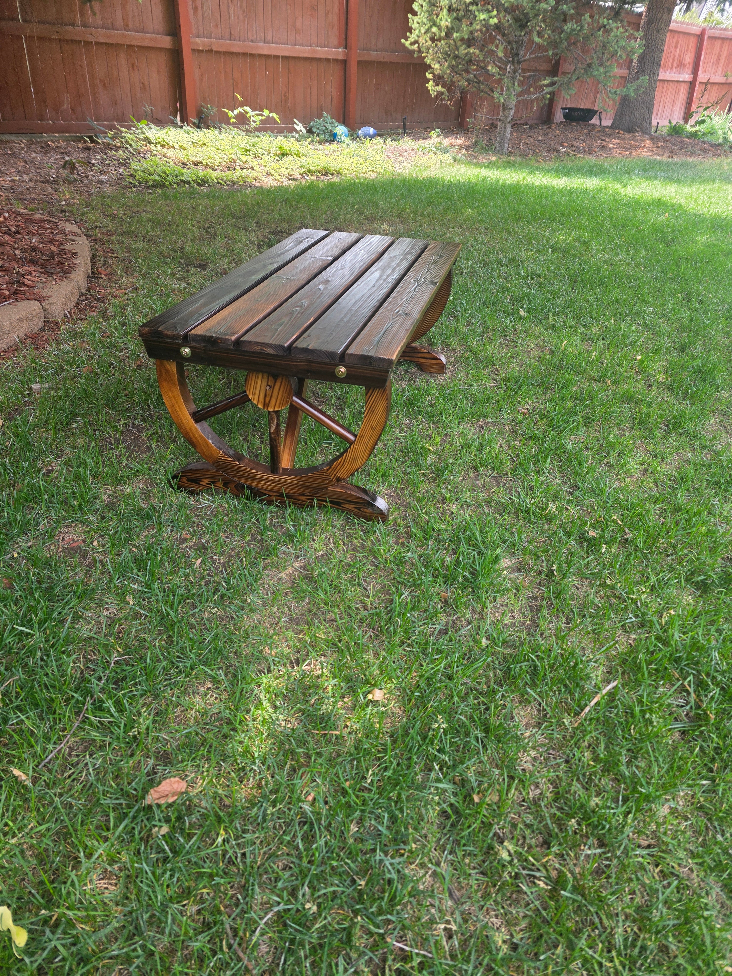 Handcrafted Rustic Wood Bench / Garden bench / Coffee Table